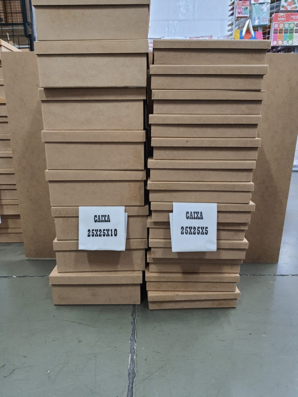 Caixas de MDF