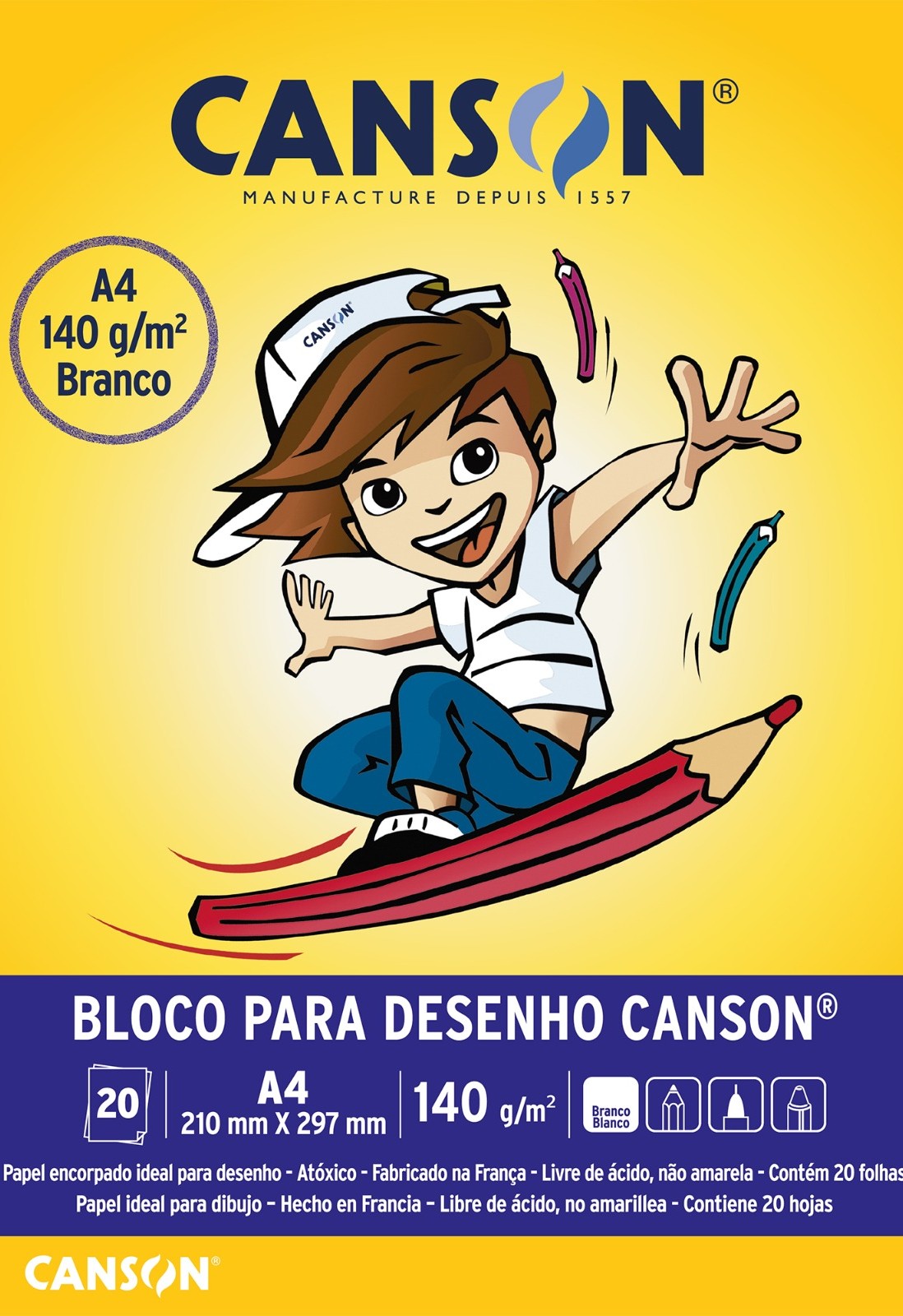 Canson BLOCO PARA DESENHO A4 140g/m²