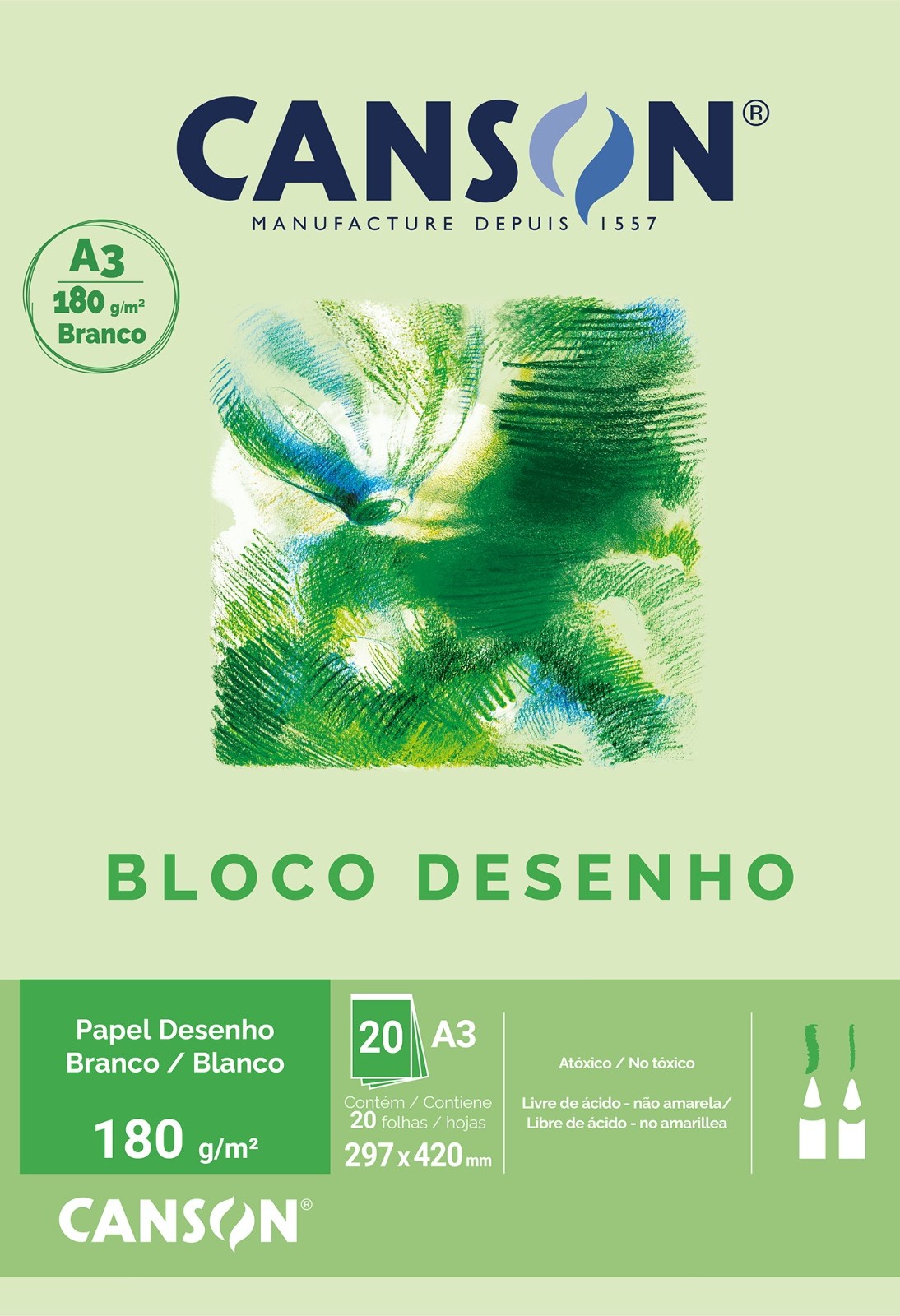 Canson BLOCO DE DESENHO A3 180g/m²