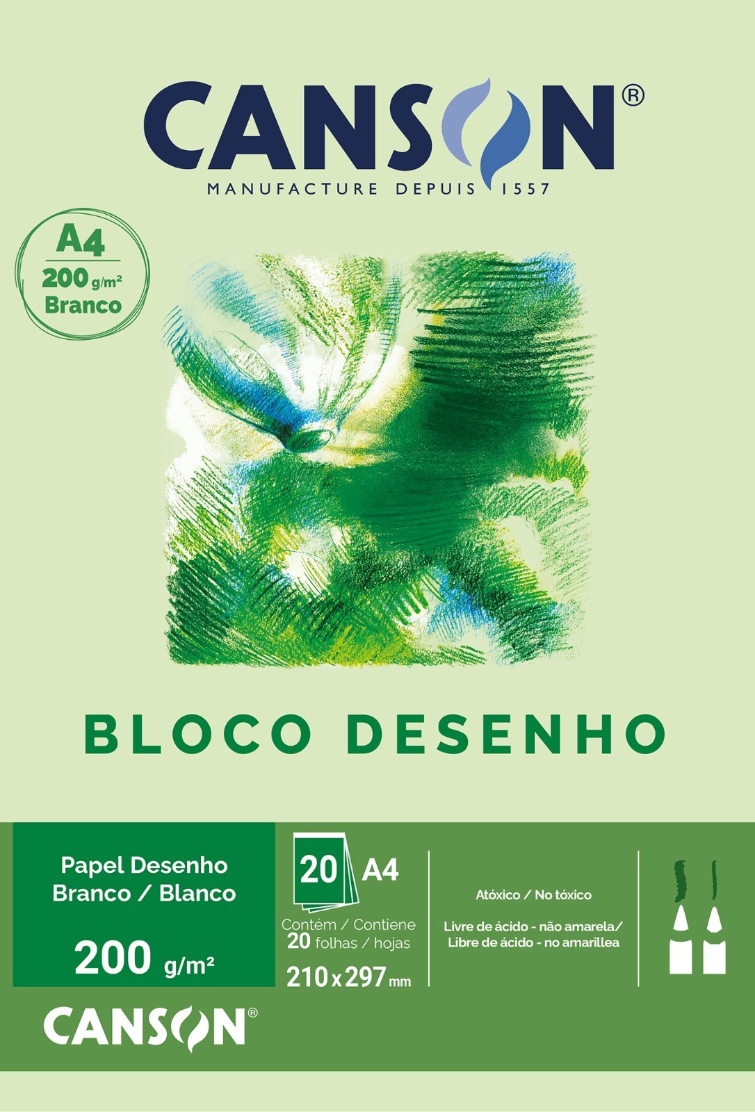 Canson BLOCO DE DESENHO A4 200g/m²