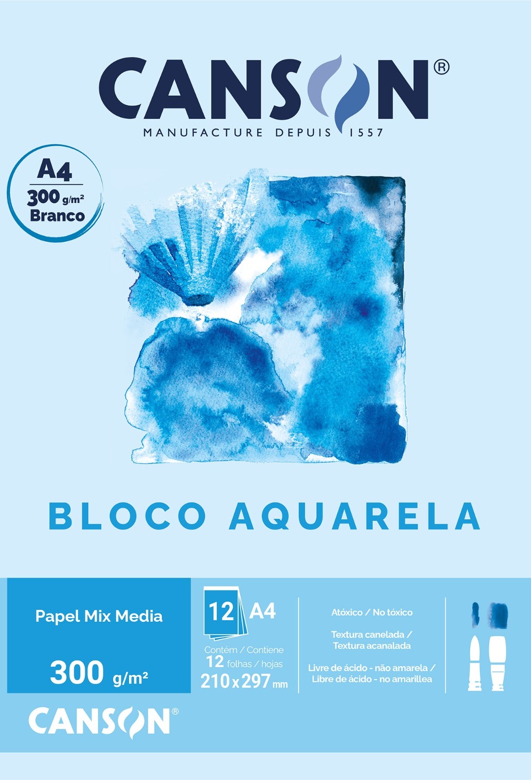 Canson BLOCO AQUARELA A4 300g/m²