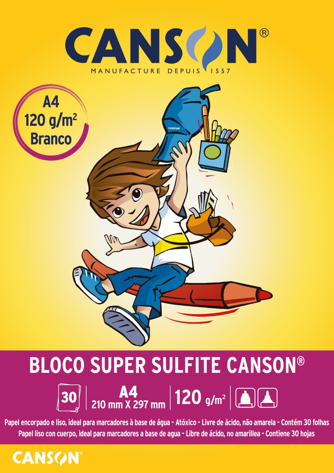 Canson BLOCO SUPER SULFITE A4 120g/m²
